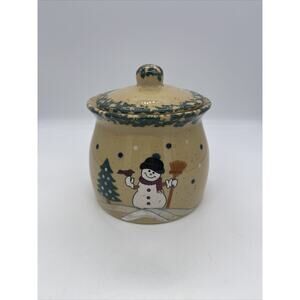Snowman Cookie Jar LTD Commodities Spongeware Winter 25421 Christmas Holiday